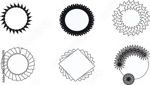 "A highly detailed, professional vector illustration of a decorative typographic element or flourish, created in Adobe Illustrator. The design features symmetrical, elegant curves and intricate line 