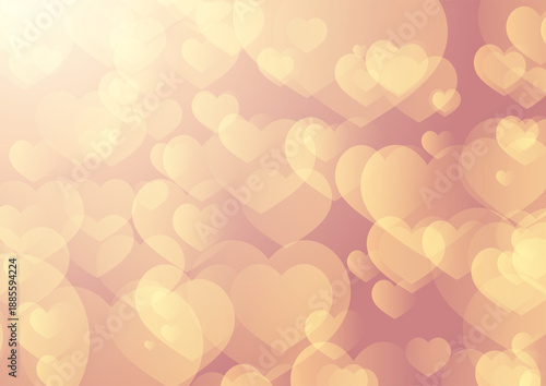 Valentines Day background with heart shaped bokeh lights design 