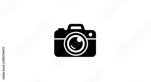Black Camera Icon Illustration.