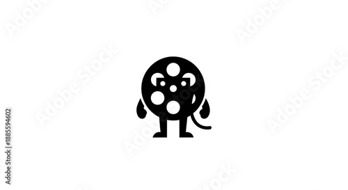Black Film Reel Character.