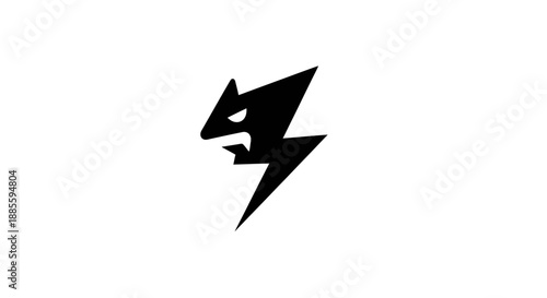 Black Wolf Lightning Logo.