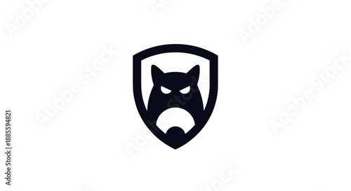 Black Wolf Shield Logo.