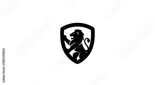 Lion Shield Logo Design.