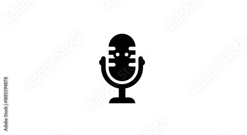 Microphone Icon Illustration Design.