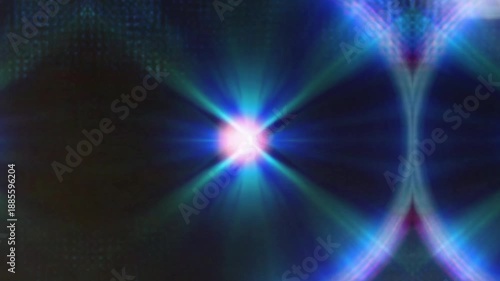 Celestial Convergence: A captivating, abstract visual display featuring a radiant center point with radiating light bursts in shades of blue and purple. Evoking cosmic energy and celestial beauty.