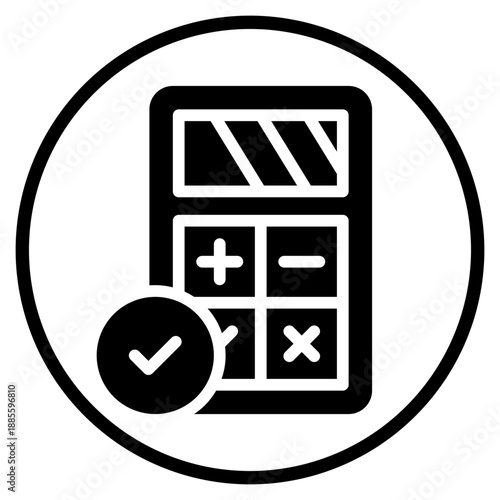 calculating glyph icon