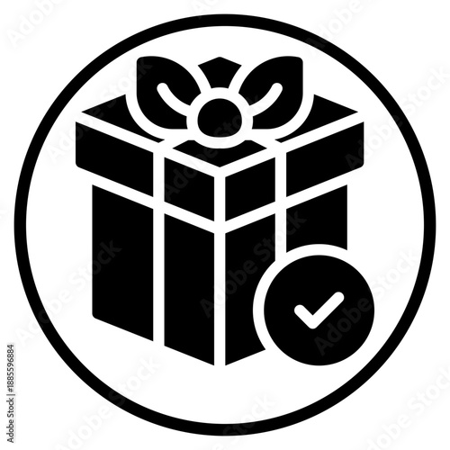 gift glyph icon