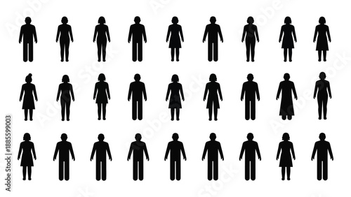 Set of gender symbols isolated on white background, Vector