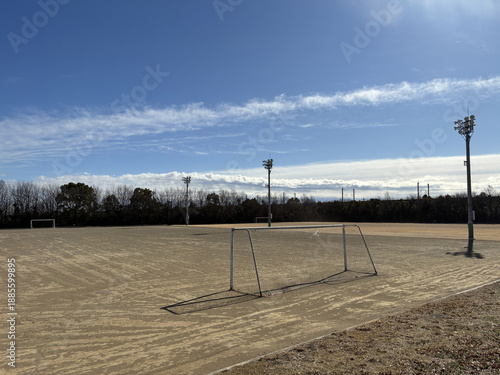 冬のサッカー場