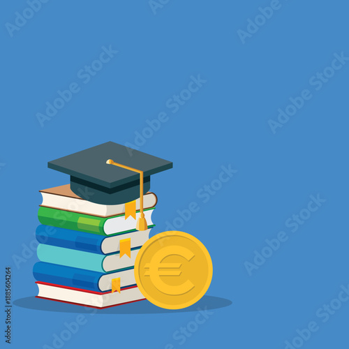 Student scholarship for college and university. Tuition fees for education, investment in scholarship concept