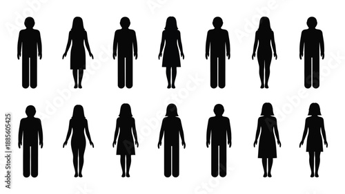 Set of gender symbols isolated on white background, Vector