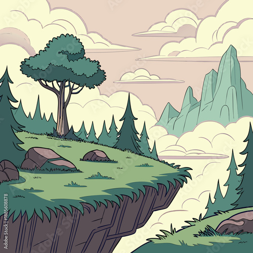 Ethereal fantasy sky island with floating landmasses and soft clouds, dreamlike digital art.