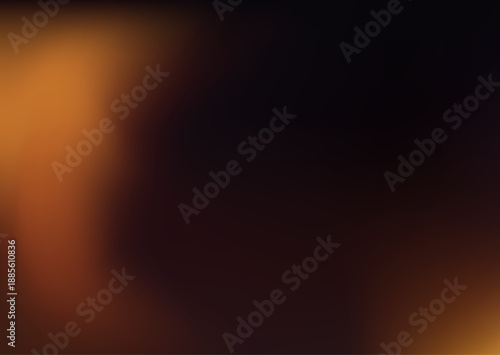 Retro photo film. Dark vintage film texture with soft orange light leaks. Blurred retro background of old analog photography. Grunge gradient overlay. Abstract vector illustration