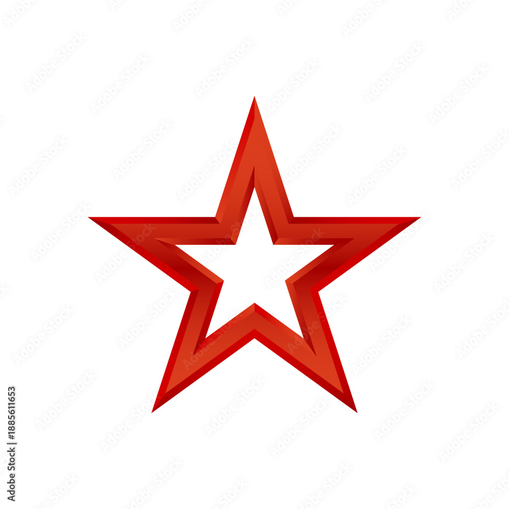 Obraz premium red star