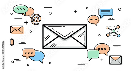 Email and messaging icons collection