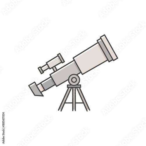 Illustration of a telescope on a tripod