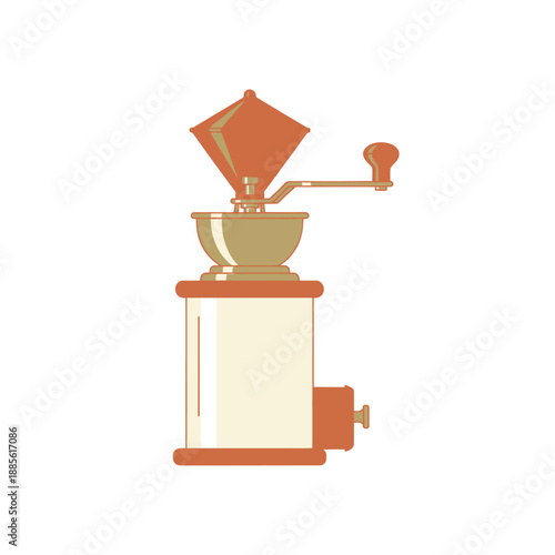 Vintage coffee grinder illustration