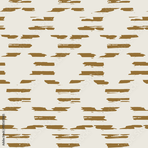 Modern Wabi Sabi Japanese  Seamless Pattern: Abstract Bohemian Geometric Organic Wave, Retro Grunge Gouache Textile Art, Minimal Circles Backdrop, Trendy Batik Ikat Summer Fashion Vector Design