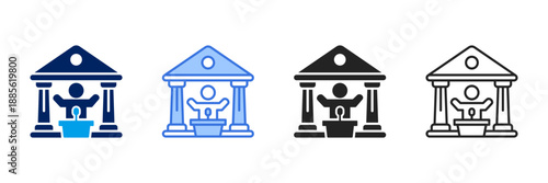 Politics Icon Set Different Style Collection. 