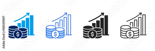 Economy Icon Set Different Style Collection. 