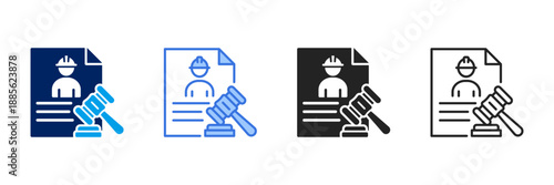 Labor Law Icon Set Different Style Collection. 