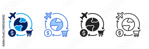 Globalization Icon Set Different Style Collection. 