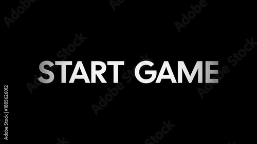 Start Game digital text animation on dynamic background, modern gaming motion visual for intros, menus, livestream screens, and promo loops.