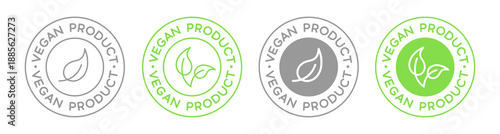 Set Of Vegan Product Icon Signs Vector Design. Vegeterian Food Badge.