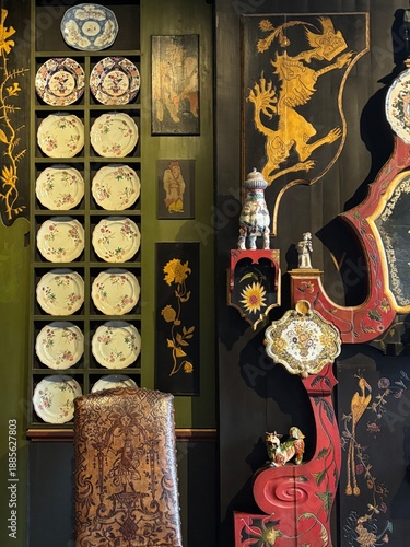 Foto vintage background with antique clock