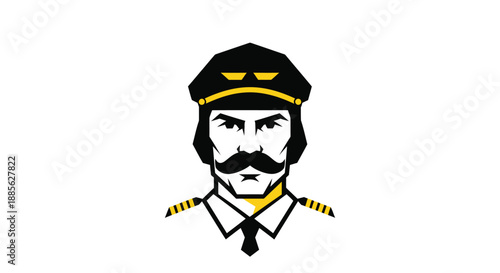 Stylized pilot portrait