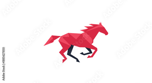 Geometric running horse