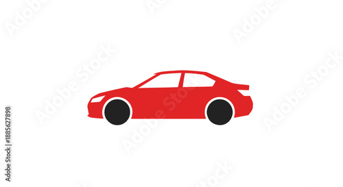 Red car graphic