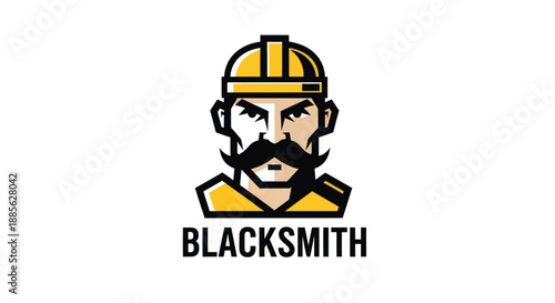 Blacksmith headshot with yellow helmet