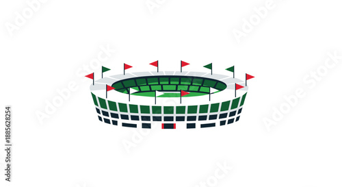 Stadium vector, green field