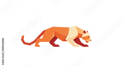 Geometric crouching wildcat
