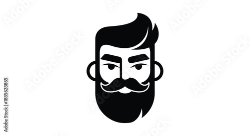 Cartoon face with beard