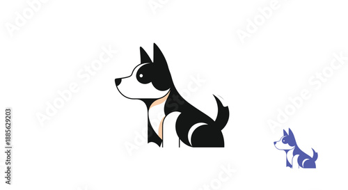 Simplified dog logo