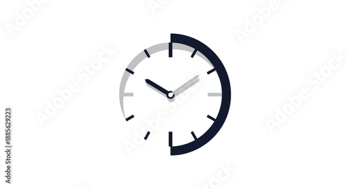 Simplified clock graphic