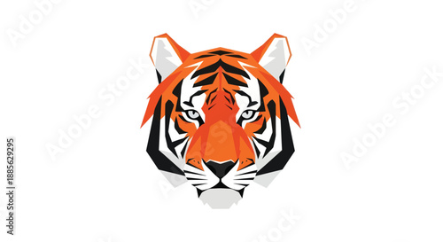 Geometric tiger face