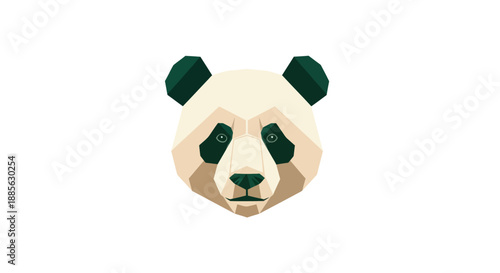 Geometric Panda Portrait