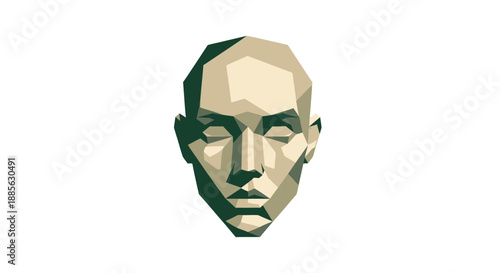 Low-poly face art