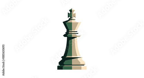 Low-poly chess king