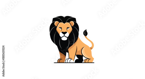 Stylized Lion with Mane