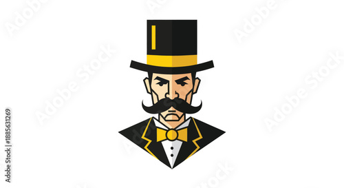 Man in top hat and bow tie