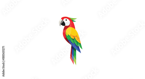 Geometric macaw illustration