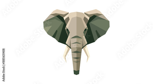 Geometric elephant head (3)