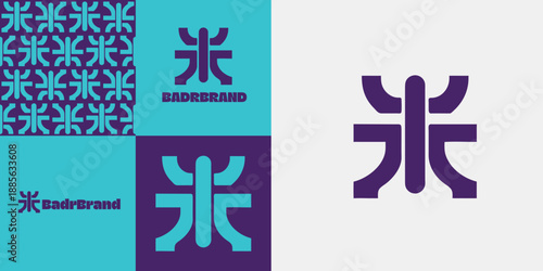 A unique symmetrical symbol with a tech-inspired look. Ideal for software development, gaming, or architecture firms.