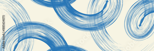 Grunge grainy blue brush stroke with spray texture. Hand drawn distress damaged vintage banner with zigzag bold line. Rough thick brush stroke texture. Spray paint effect vector background.