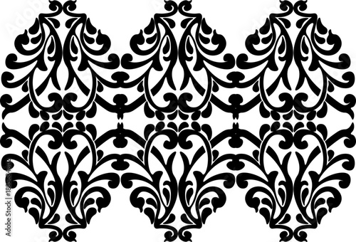 traditional pattern of sumatera. floral pattern with dark color