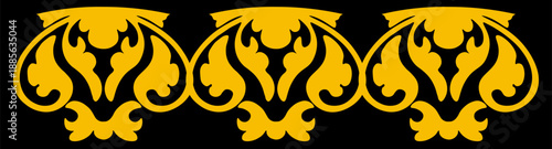 Floral pattern. wood carving pattern